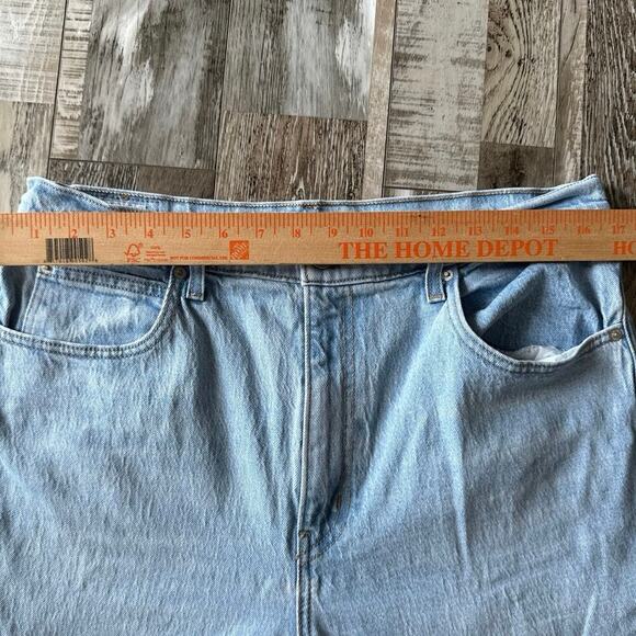 Levi’s Premium 70s High Rise Straight Denim Jeans Womens Plus 32 Raw Hem Cropped - Picture 12 of 12